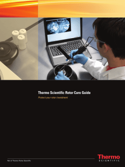 Rotor Care Guide - Thermo Fisher Scientific