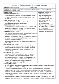 Lesson 8: Electromagnets in everyday devices
