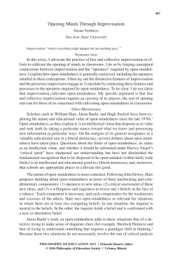 Opening Minds Through Improvisation