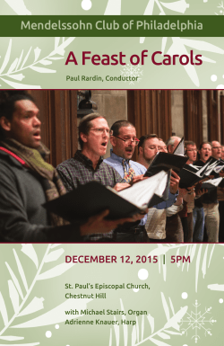 A Feast of Carols - Mendelssohn Club of Philadelphia