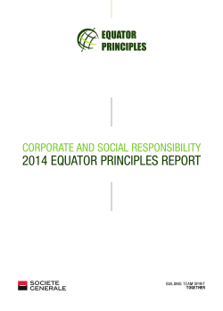2014 EQUATOR PRINCIPLES REPORT