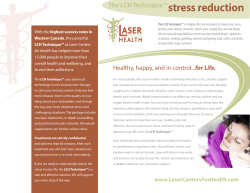 stress reduction - Laser Centers For Health