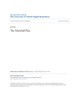 The Marshall Plan - University of Toledo Digital Repository