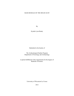 MASS BURIALS OF THE HOLOCAUST By Kyndra Lynn Beatty
