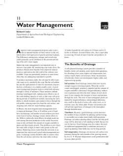 Chapter 11: Water Management