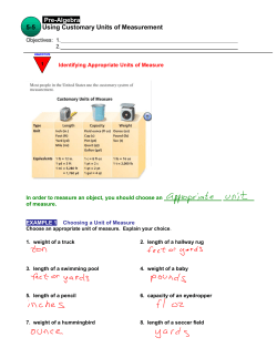 Pre-Algebra 5-5 Using Customary Units of Measurement