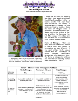 Orchid Myths - Urea - St. Augustine Orchid Society