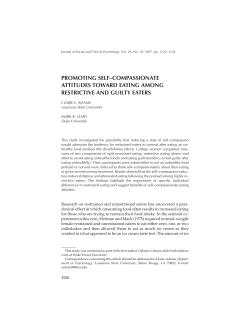 promoting self&ndash;compassionate attitudes toward eating among