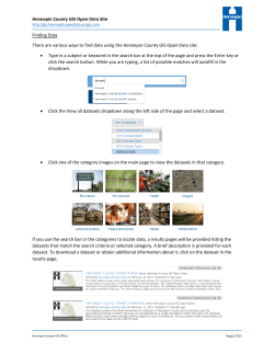 Hennepin County GIS Open Data Site Finding Data There are