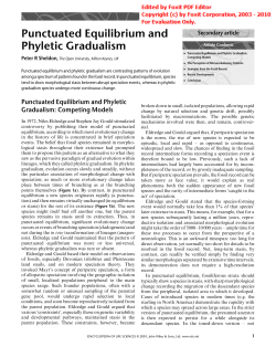 Punctuated Equilibrium and Phyletic Gradualism