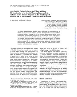 Anti-Candida Factors in Serum and Their Inhibitors. II