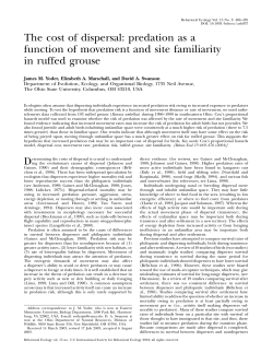 The cost of dispersal: predation as a function of movement and site