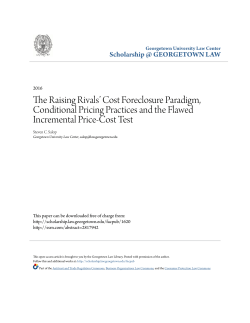 The Raising Rivals` Cost Foreclosure Paradigm, Conditional Pricing