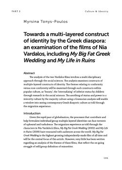 Towards a multi-layered construct of identity by the Greek diaspora