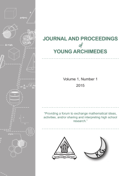 journal and proceedings young archimedes