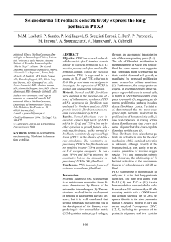 Scleroderma fibroblasts constitutively express the long pentraxin PTX3
