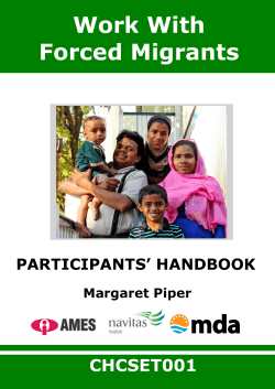 CHCSW401A: Work Effectively with Forced Migrants