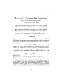 Newton`s law of heating and the heat equation