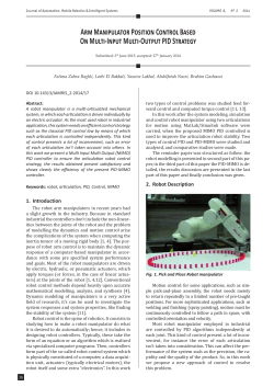 Arm Manipulator Position Control Based On Multi-Input Multi