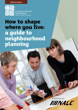 How to shape where you live - National Association of Local Councils