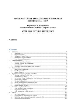 students` guide to mathematics degrees session 2016
