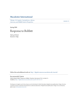 Response to Bobbitt - DigitalCommons@Macalester College