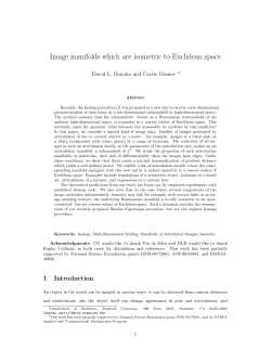 Image manifolds which are isometric to Euclidean space