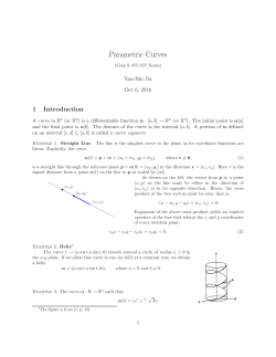 Parametric Curves