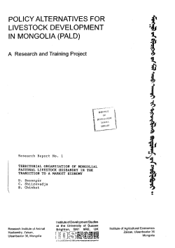 policy alternatives for livestock development in mongolia (pald)
