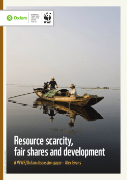 Resource scarcity, fair shares and development
