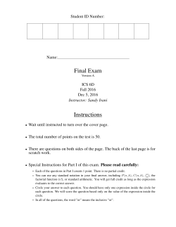 Final Exam Instructions