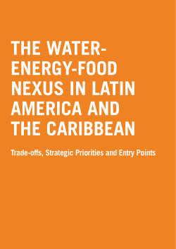 the water- energy-food nexus in latin america and the caribbean