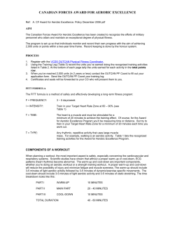 Aerobic Award of Excellence Policy 2006 - OUTCAN