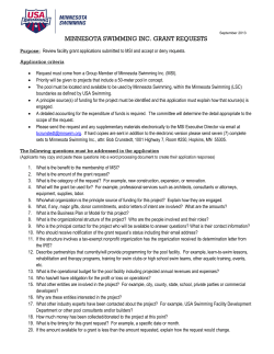 MSI Pool Facility Grant Request