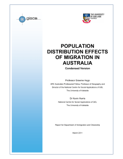 Population Distribution Effects of Migration in Australia