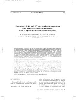 Quantifying RNA and DNA in planktonic organisms with - ICM-CSIC