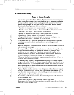 Extended Reading Pepe el desordenado