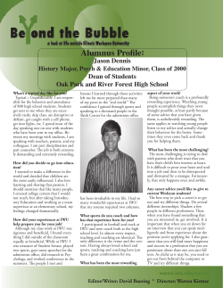 February 2009 () - Illinois Wesleyan University