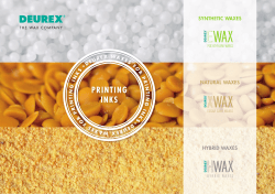 DEUREX waxes for printing inks