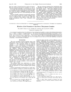 Kinetics of the Formation of the Ferric Thiocyanate Complex