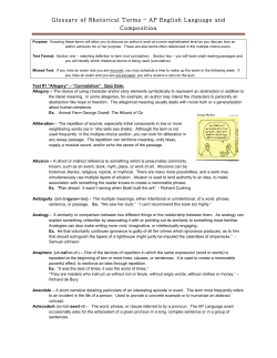 Rhetorical Terms List Updated 11