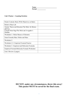 Unit 5 Packet