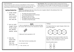 Spellings/Handwriting 1. accept, except, faint, feint, brooch, broach