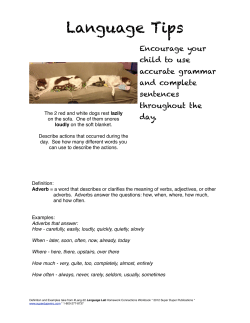 Adverbs - Leon County Schools