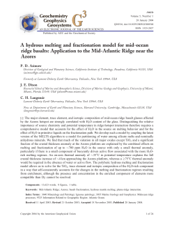 A hydrous melting and fractionation model for mid