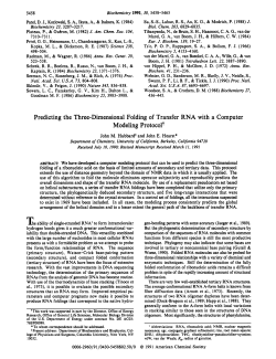 Predicting the Three-Dimensional Folding of Transfer RNA with a