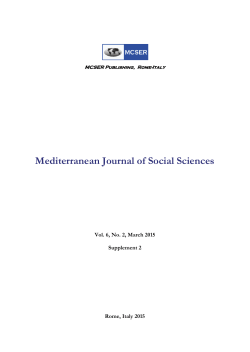 Mediterranean Journal of Social Sciences