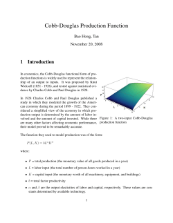Cobb-Douglas Production Function