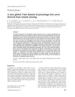 A new global 1-km dataset of percentage tree cover derived from
