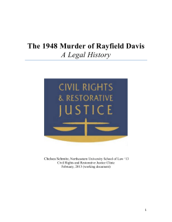 The 1948 Murder of Rayfield Davis